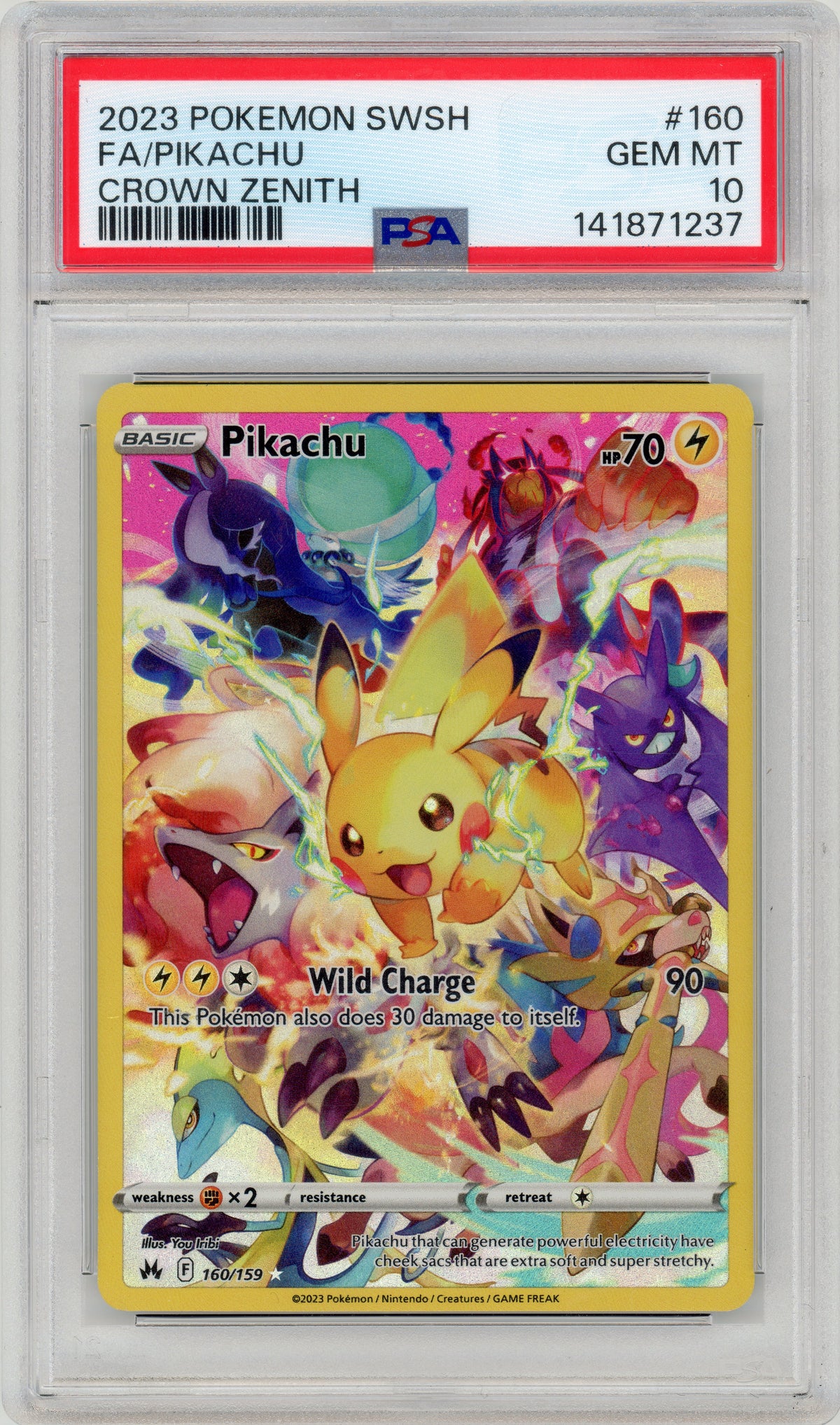 2023 Pikachu 160 Crown Zenith PSA 10 141871237