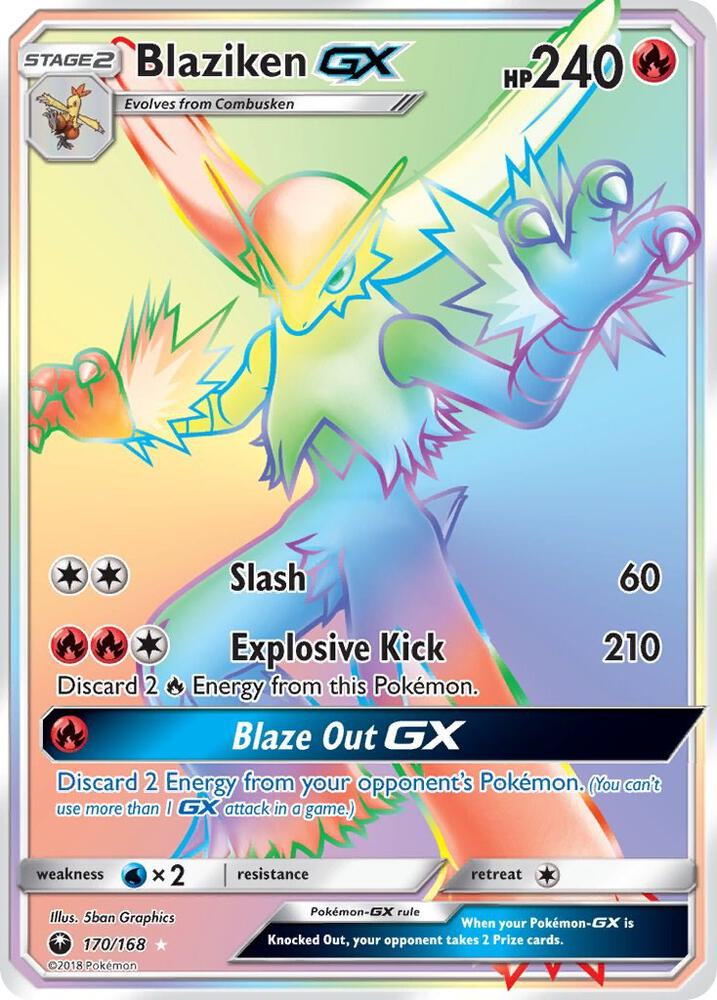 Blaziken GX (Secret) - SM - Celestial Storm