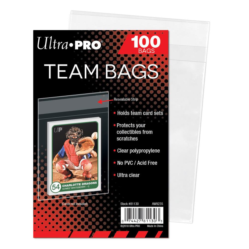 Ultra Pro Resealable Team Bags (100-Pack) - Ultra Pro Storage Solutions