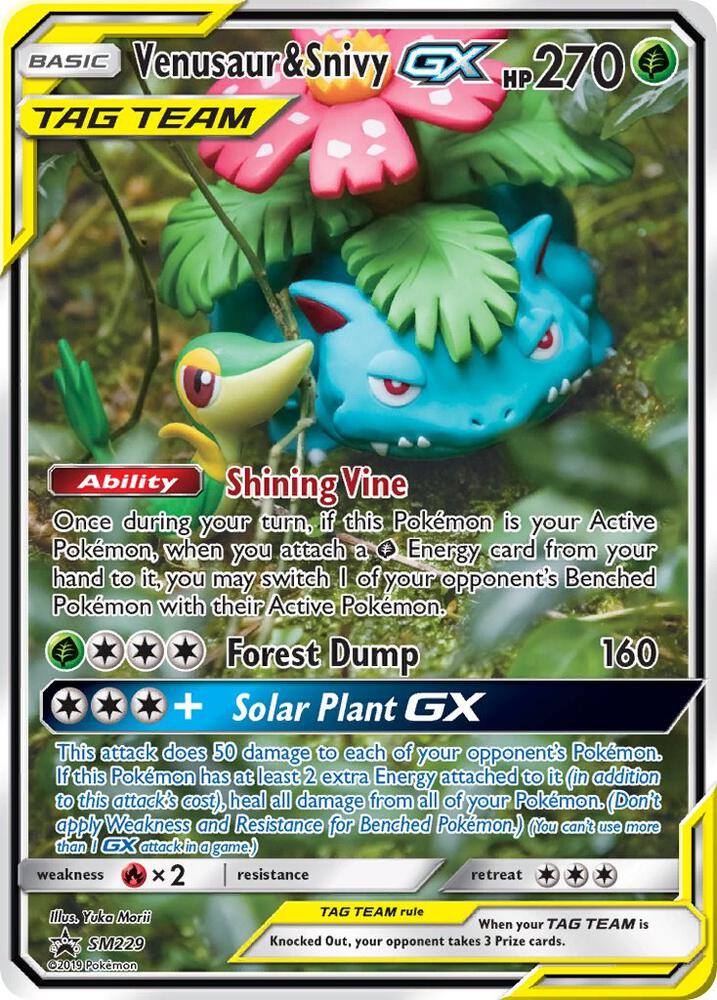Venusaur & Snivy GX - SM229 - SM Promos