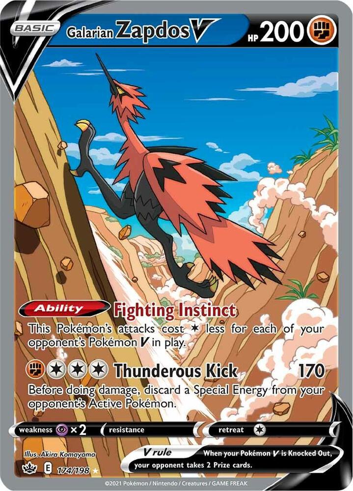Galarian Zapdos V (Alternate Full Art) - SWSH06: Chilling Reign