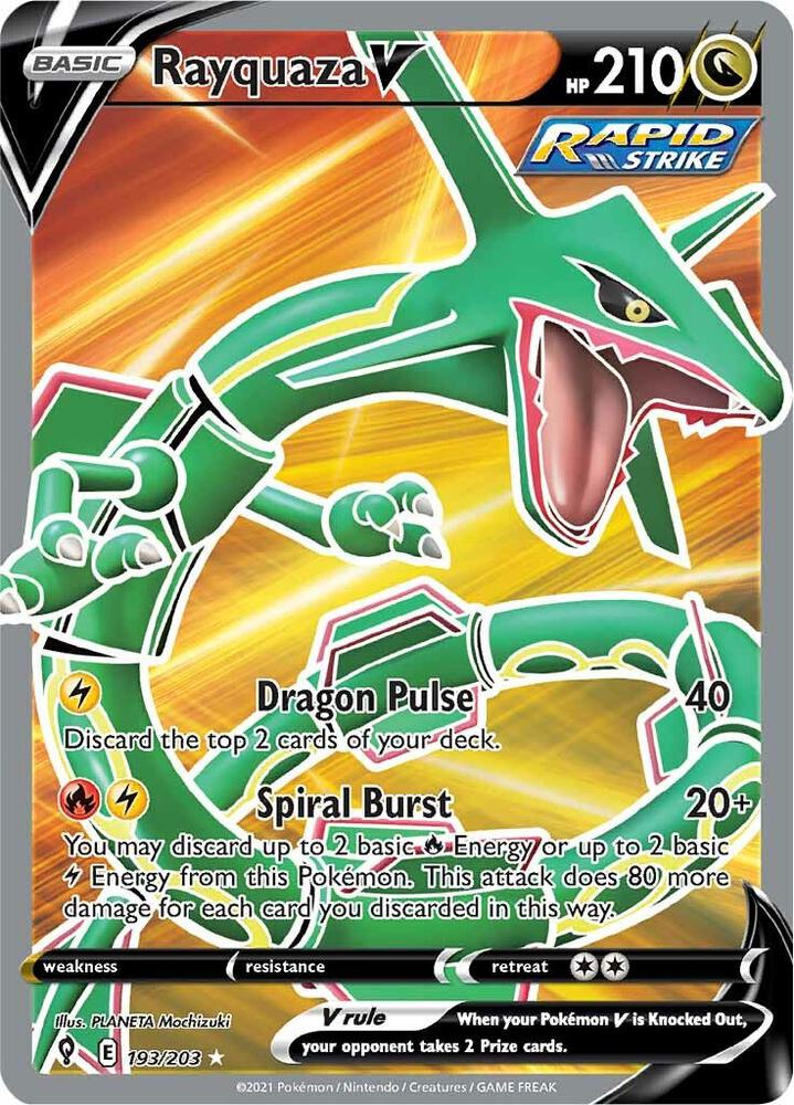 Rayquaza V (Full Art) - SWSH07: Evolving Skies