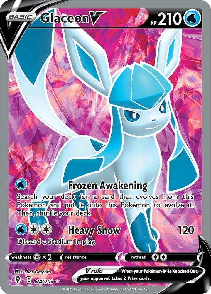 Glaceon V (Full Art) - SWSH07: Evolving Skies