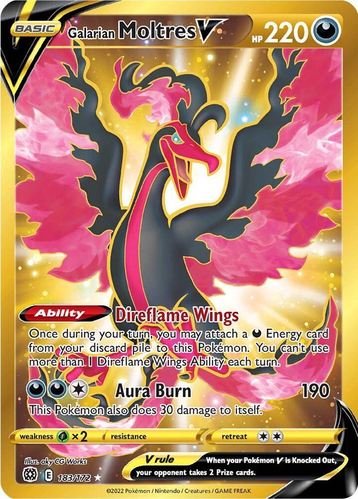 Galarian Moltres V (Secret) - SWSH09: Brilliant Stars
