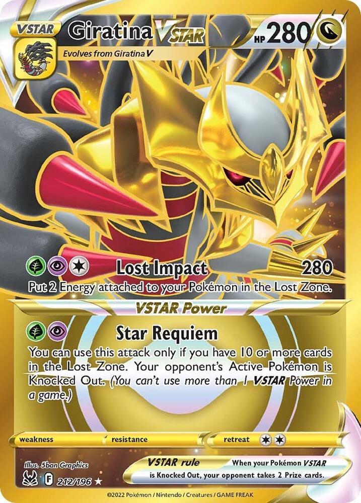 Giratina VSTAR (212) (Secret) - SWSH11: Lost Origin