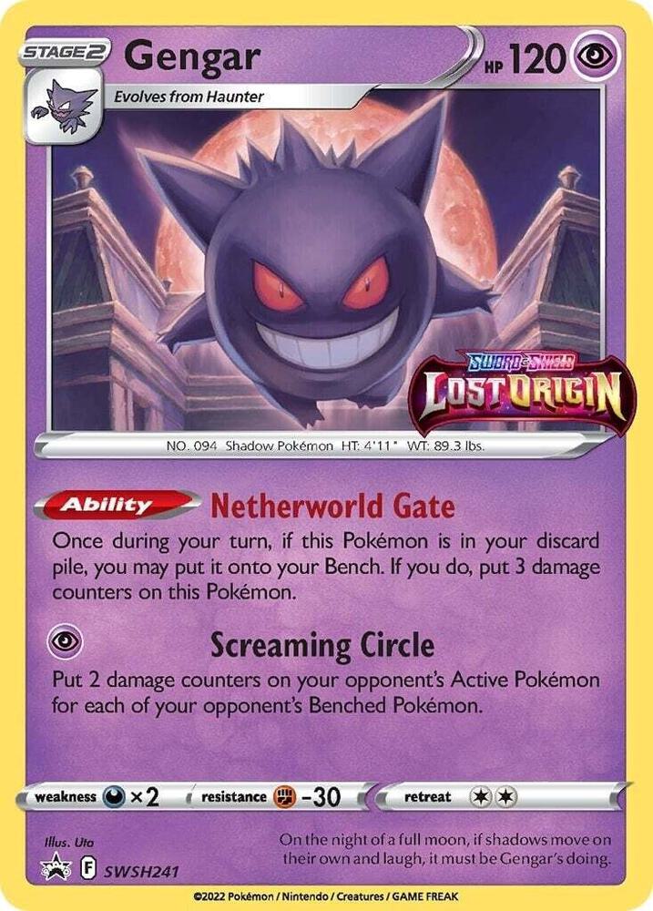 Gengar - SWSH241 (Prerelease) - SWSH: Sword & Shield Promo Cards