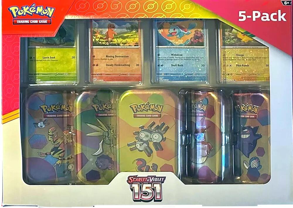 Costco Pokemon Scarlet & Violet 151 Mini Tin 5-pack (Magneton) - Miscellaneous Cards & Products