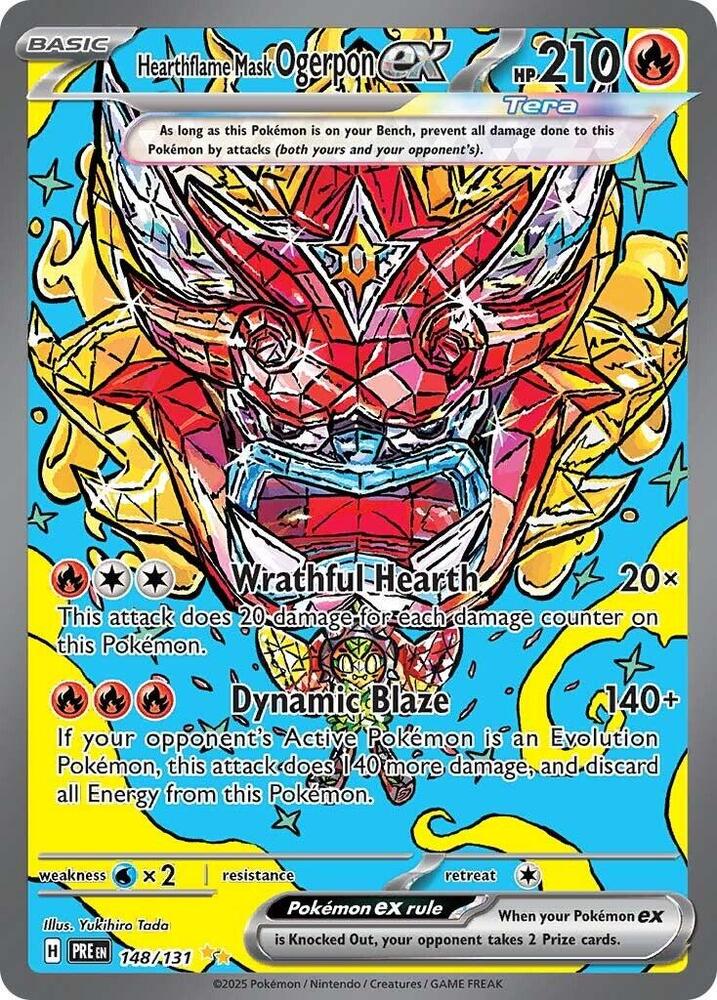 Hearthflame Mask Ogerpon ex - 148/131 - SV: Prismatic Evolutions