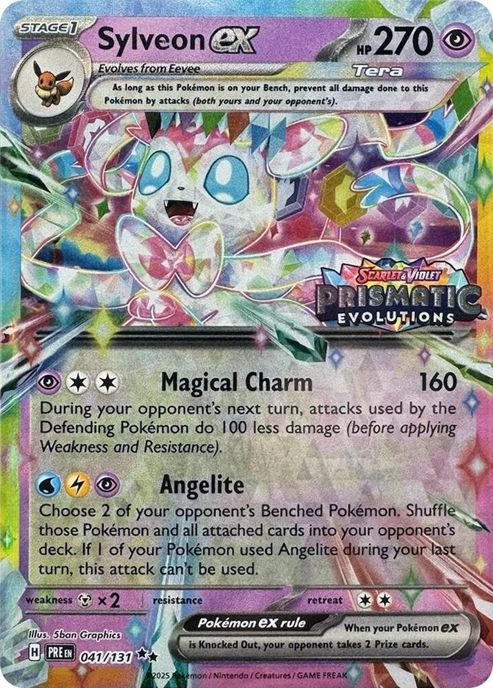 Sylveon ex - 041/131 (Prismatic Evolutions Stamp) - Miscellaneous Cards & Products