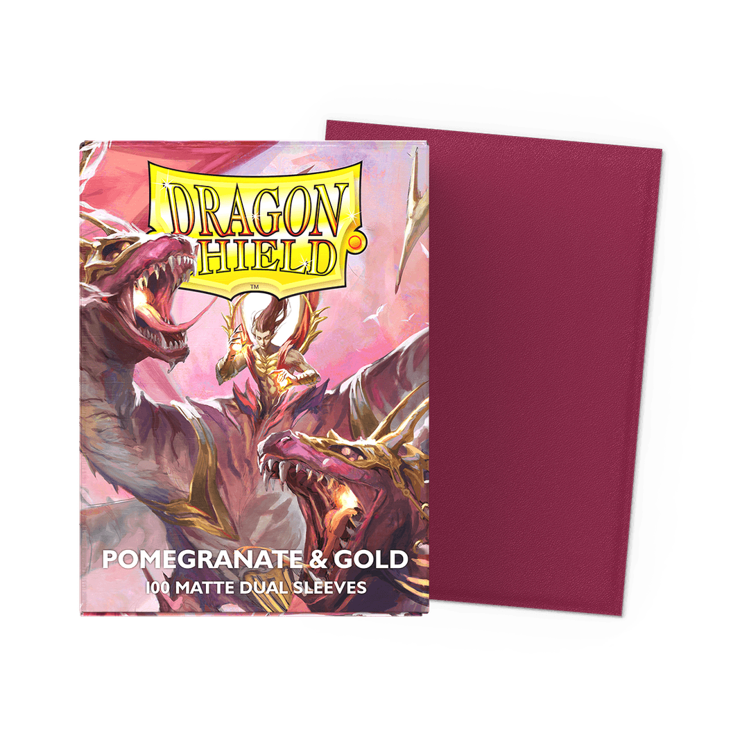 Dragon Shield Sleeves Matte Pomegranate & Gold