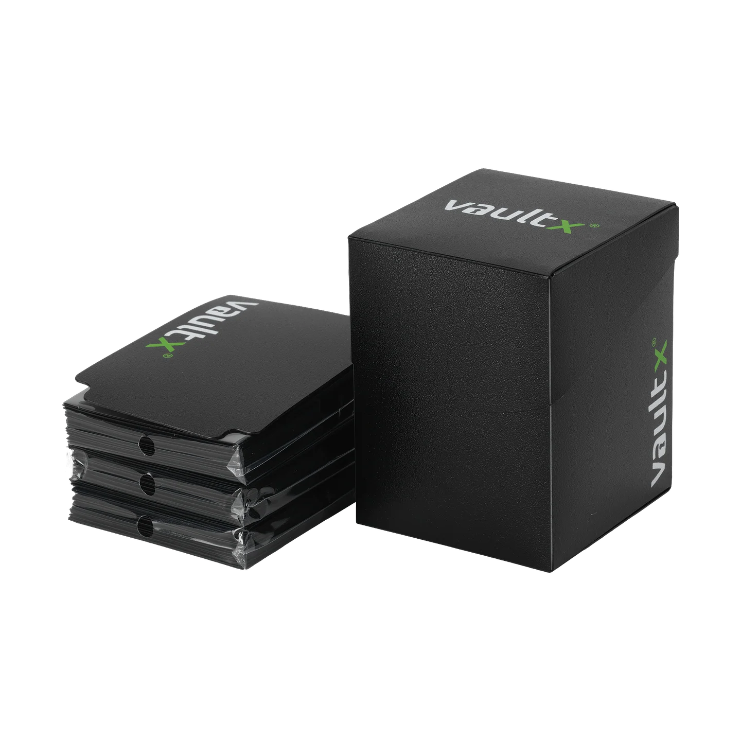 Vault X Large Deck Box 100+ with 150 Sleeves Black