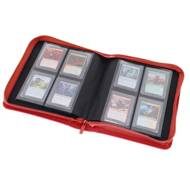 Z-Folio 4-Pocket LX Toploaders Binder Red