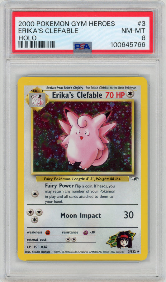 2000 Erika's Clefable Holo PSA 8 100645766