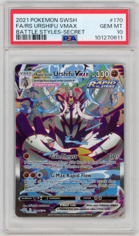 2021 Urshifu Vmax Alt Art 170 Battle Styles PSA 10 101270611