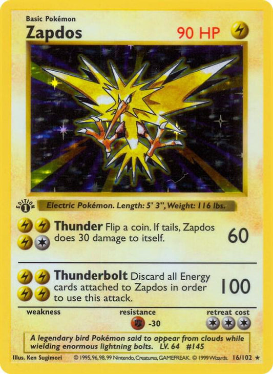 Zapdos - Base Set (Shadowless)