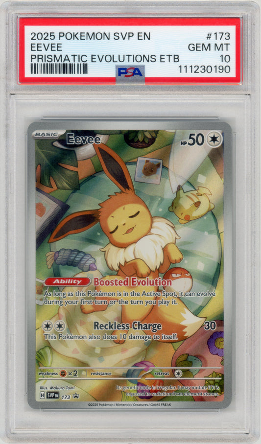 2025 SVP EN-SV BLACK STAR PROMO 173 EEVEE PSA 10 111230190