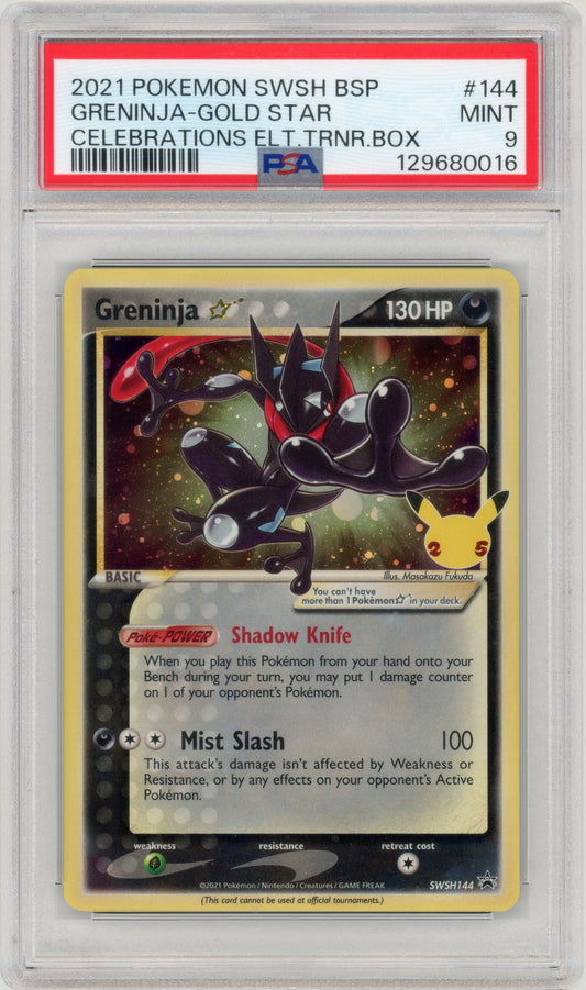 2021 Greninja Gold Star Promo Celebrations PSA 9 129680016