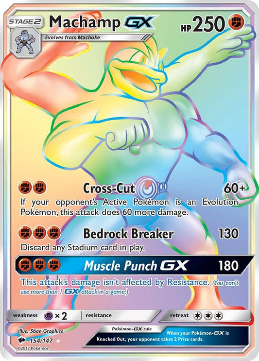 Machamp GX (Secret) - SM - Burning Shadows