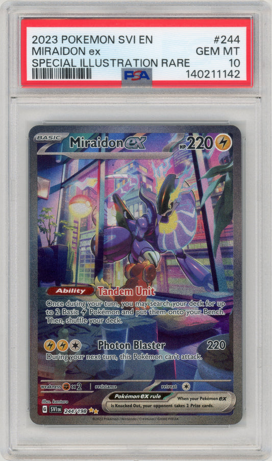 2023 Miraidon EX 244 SV Base PSA 10 140211142