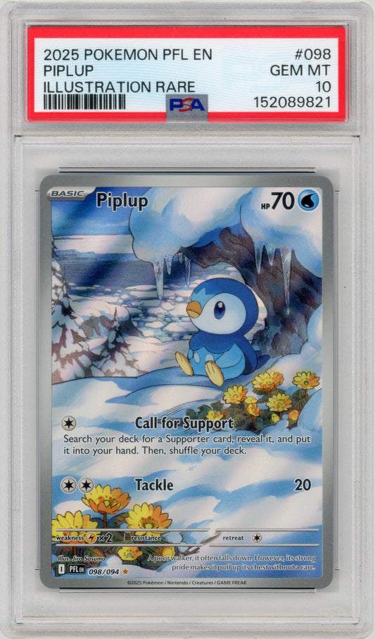 2025 Piplup 098 Phantasmal Flames PSA 10 152089821