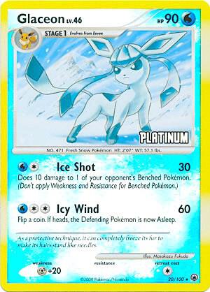 Glaceon - 20/100 [Platinum] - Burger King Promos