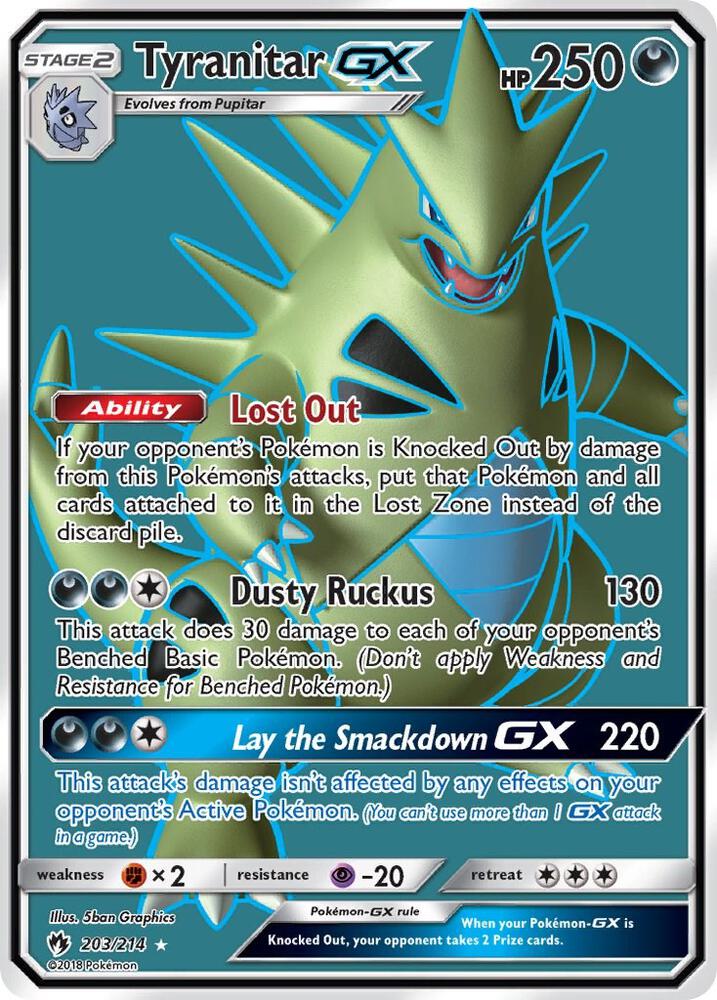 Tyranitar GX (Full Art) - SM - Lost Thunder