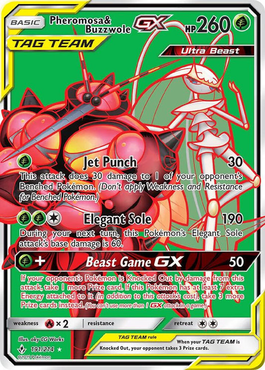 Pheromosa & Buzzwole GX (191) (Full Art) - SM - Unbroken Bonds