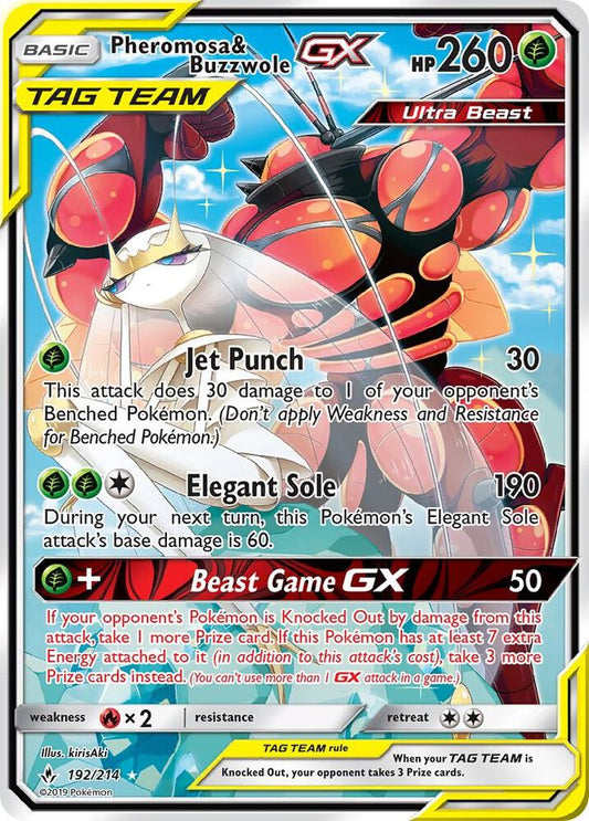 Pheromosa & Buzzwole GX (192) (Alternate Full Art) - SM - Unbroken Bonds