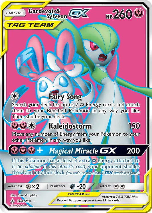 Gardevoir & Sylveon GX (204) (Full Art) - SM - Unbroken Bonds