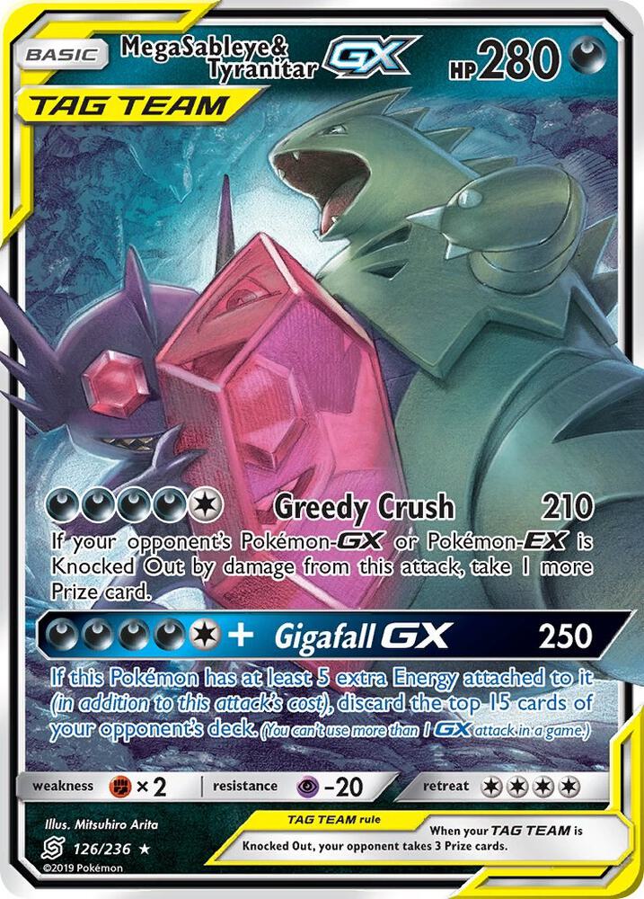 Mega Sableye & Tyranitar GX - SM - Unified Minds