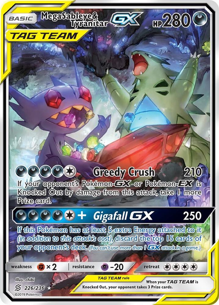 Mega Sableye & Tyranitar GX (Alternate Full Art) - SM - Unified Minds