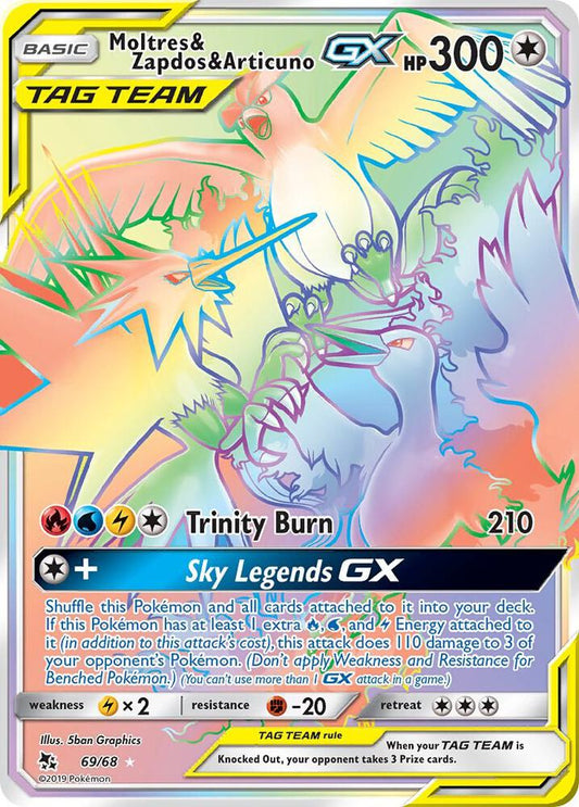 Moltres & Zapdos & Articuno GX (Secret) - Hidden Fates