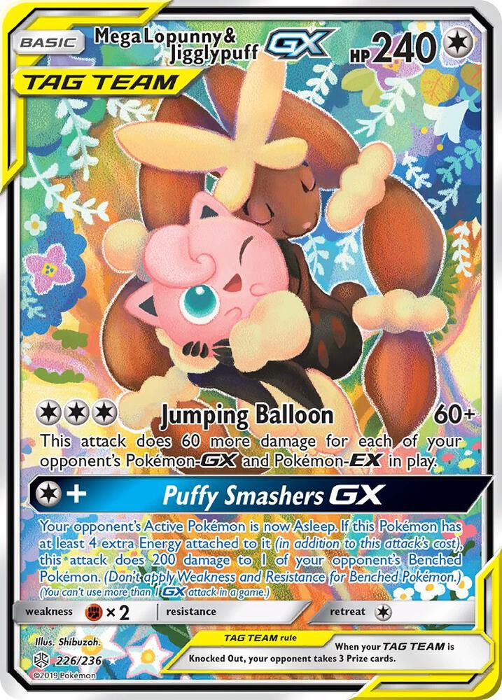 Mega Lopunny & Jigglypuff GX (Alternate Full Art) - SM - Cosmic Eclipse