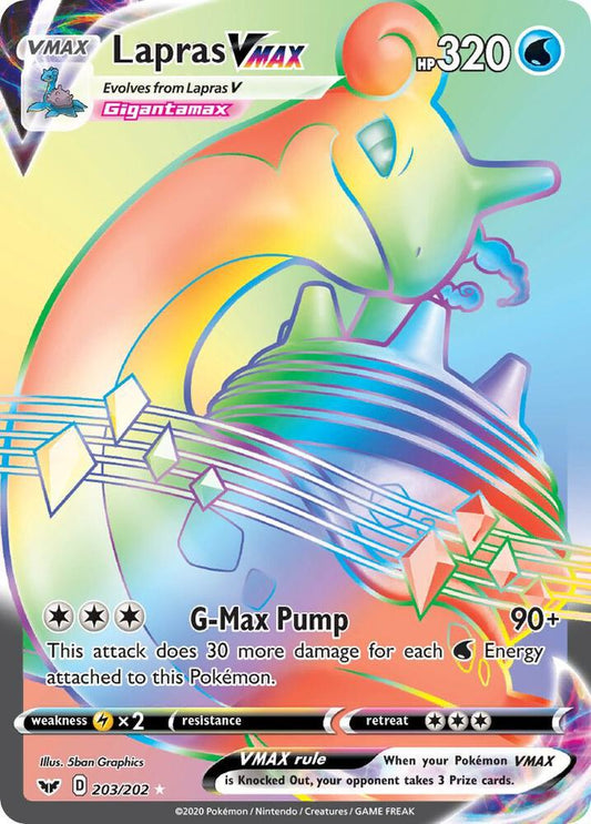 Lapras VMAX (Secret) - SWSH01: Sword & Shield Base Set