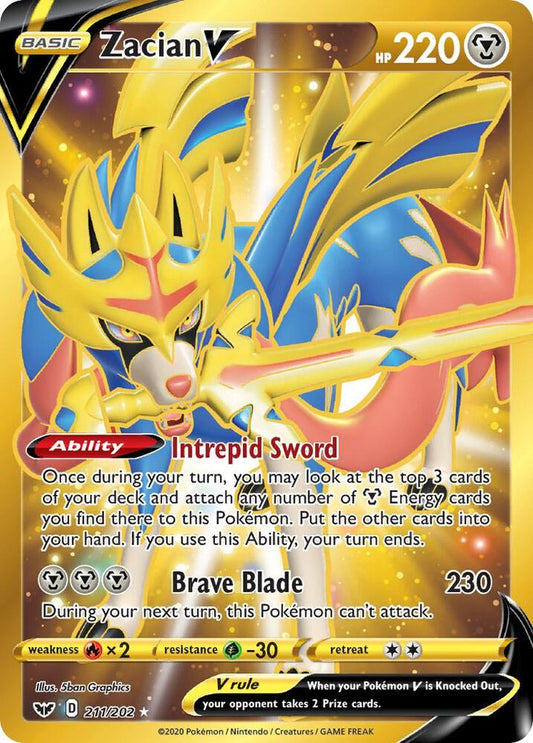 Zacian V (Secret) - SWSH01: Sword & Shield Base Set