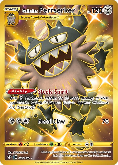 Galarian Perrserker (Secret) - SWSH02: Rebel Clash