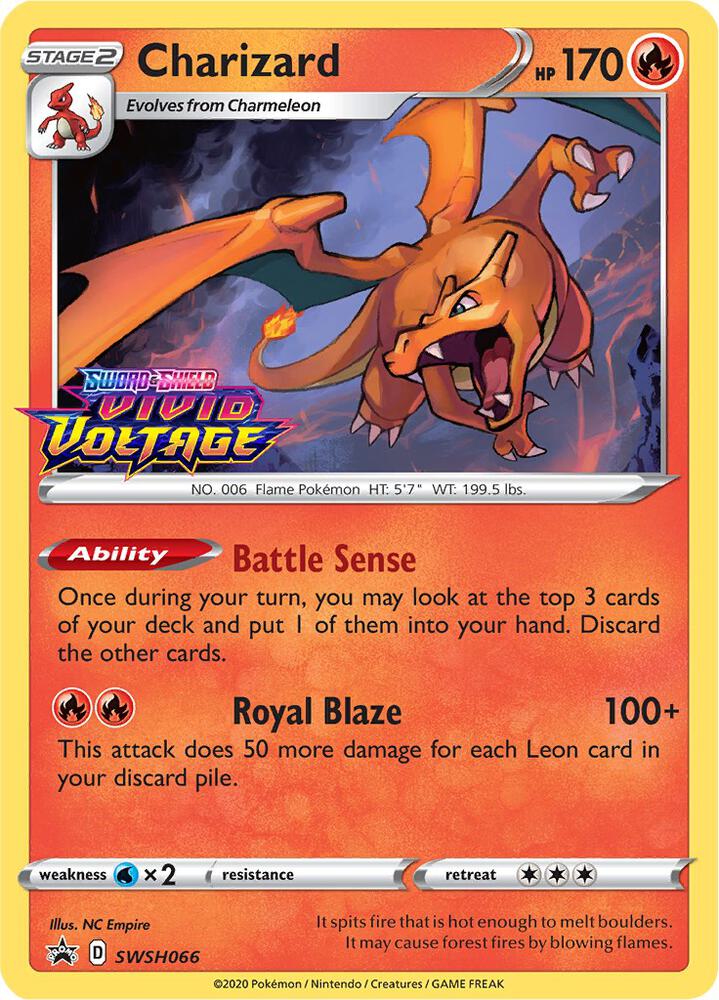 Charizard - SWSH066 (Prerelease) - SWSH: Sword & Shield Promo Cards