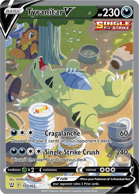 Tyranitar V (Alternate Full Art) - SWSH05: Battle Styles