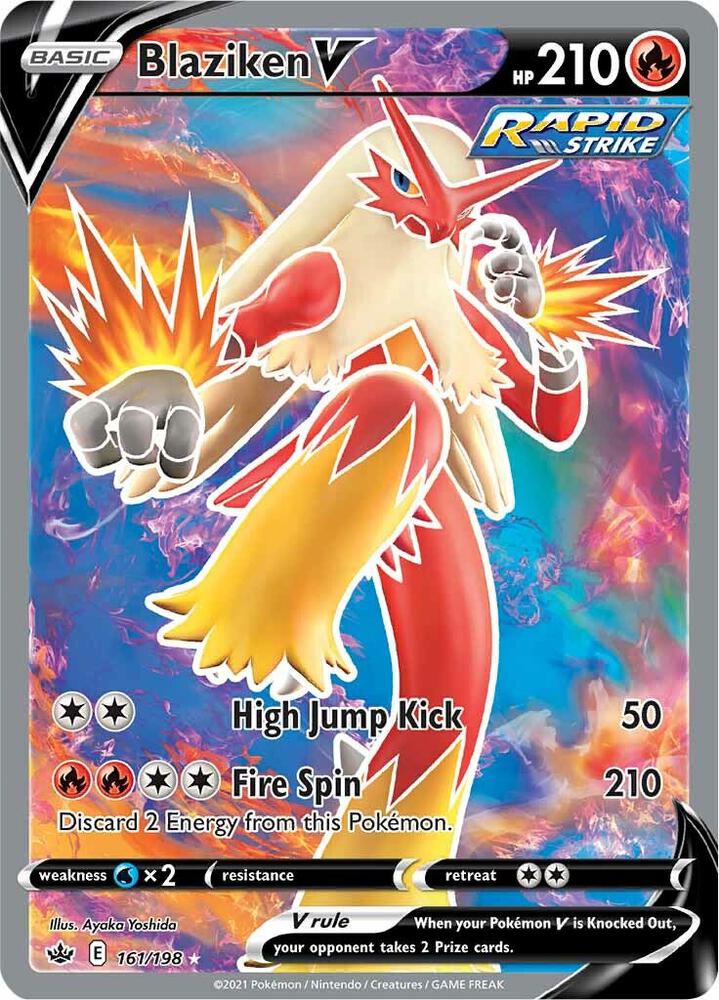 Blaziken V (Full Art) - SWSH06: Chilling Reign