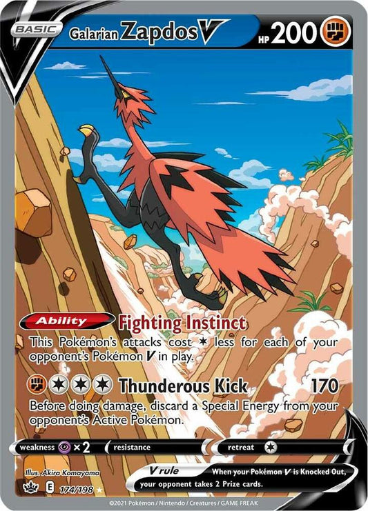 Galarian Zapdos V (Alternate Full Art) - SWSH06: Chilling Reign