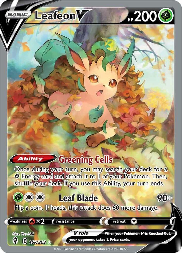 Leafeon V (Alternate Full Art) - SWSH07: Evolving Skies