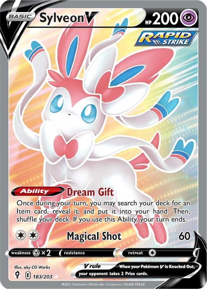 Sylveon V (Full Art) - SWSH07: Evolving Skies