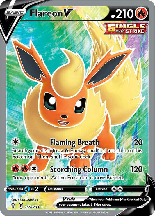 Flareon V (Full Art) - SWSH07: Evolving Skies
