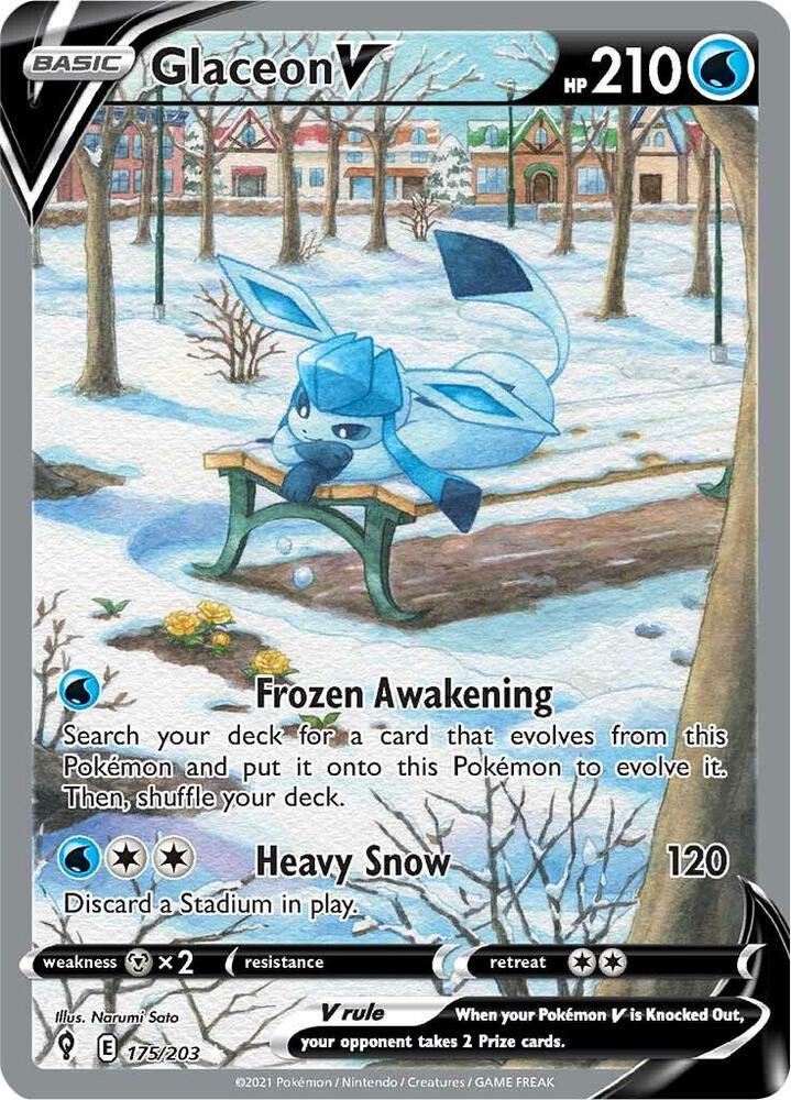 Glaceon V (Alternate Full Art) - SWSH07: Evolving Skies