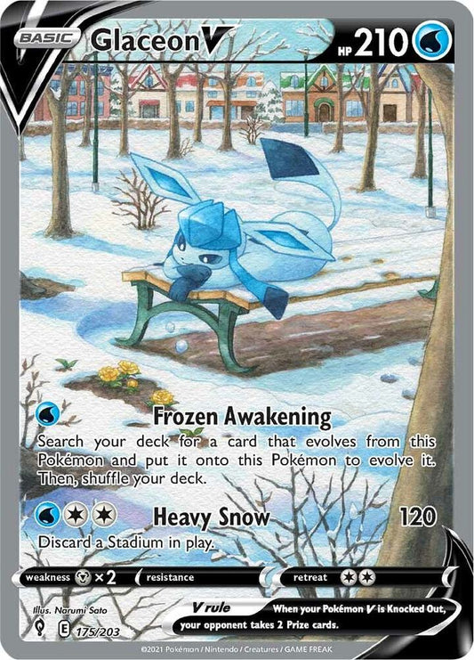Glaceon V (Alternate Full Art) - SWSH07: Evolving Skies