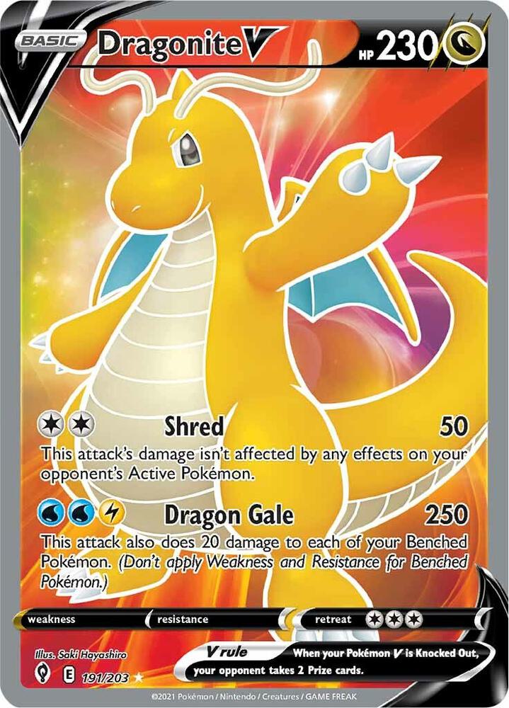 Dragonite V (Full Art) - SWSH07: Evolving Skies