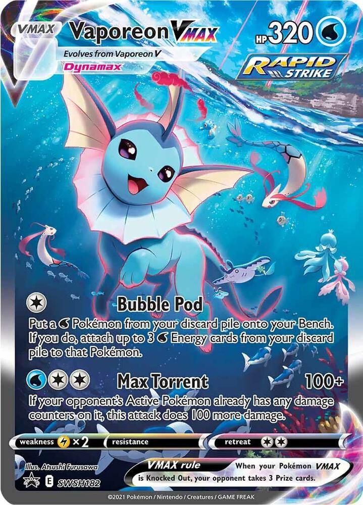 Vaporeon VMAX - SWSH182 - SWSH: Sword & Shield Promo Cards