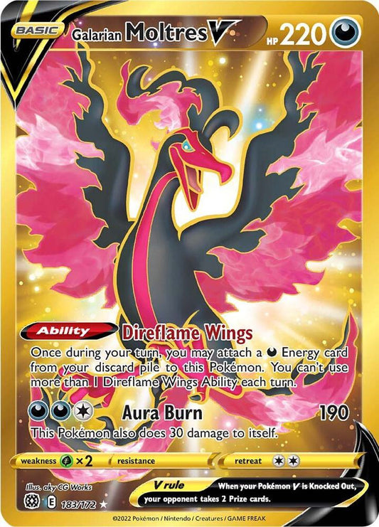 Galarian Moltres V (Secret) - SWSH09: Brilliant Stars