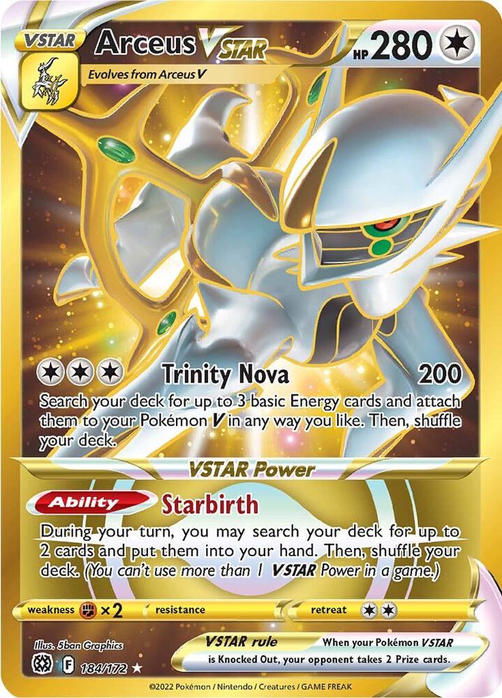 Arceus VSTAR (Secret) (184) - SWSH09: Brilliant Stars