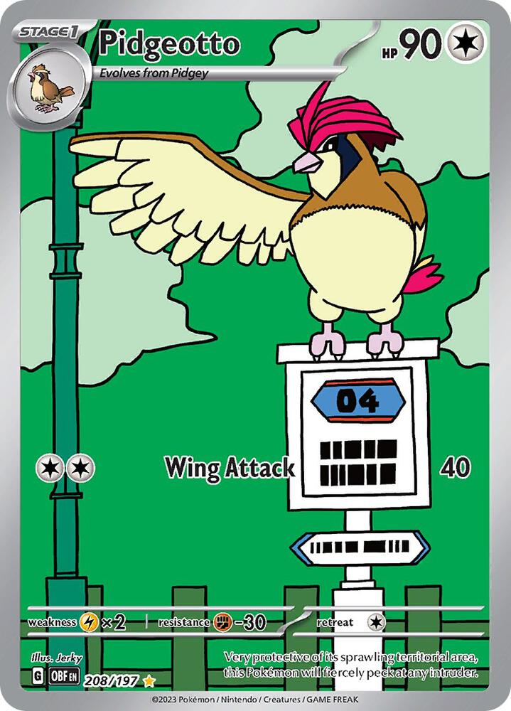 Pidgeotto - 208/197 - SV03: Obsidian Flames